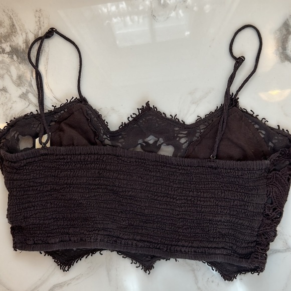 Free People lace bralette, chocolate color. - Picture 3 of 4